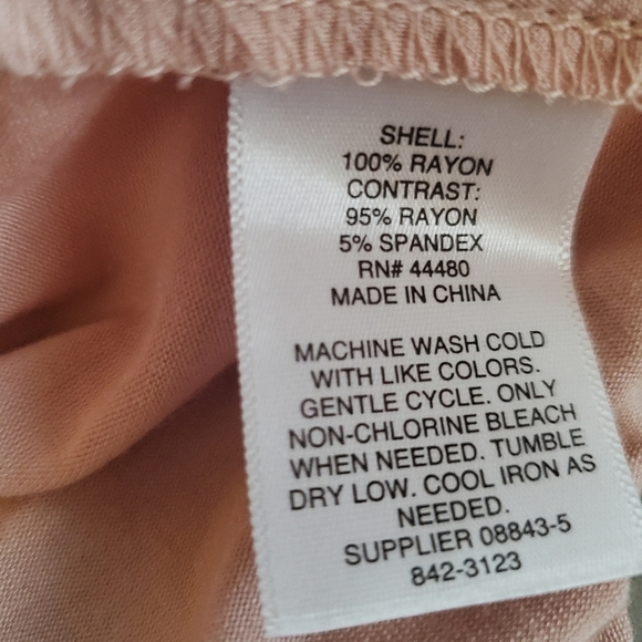 Ana Blush Color Front Tie Button Down 👚 SZ M 💕 - Picture 8 of 10